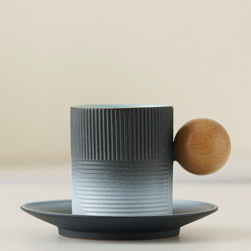 Light Luxury Ceramic Coffee Cup & Saucer Set