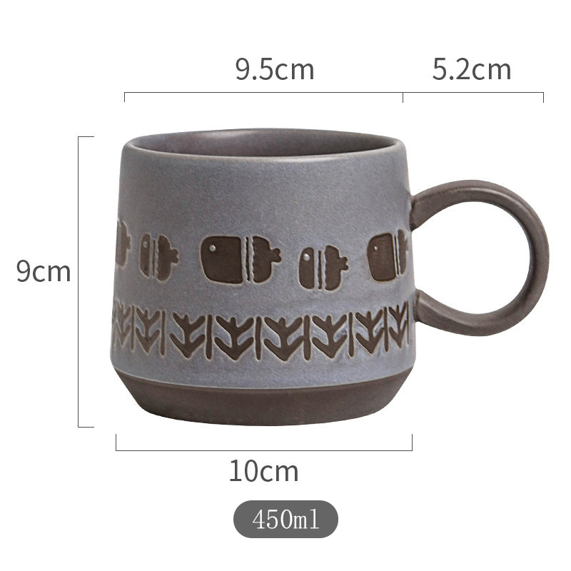 Japanese Mug Kiln Glaze Milk Cereal Breakfast Mug
