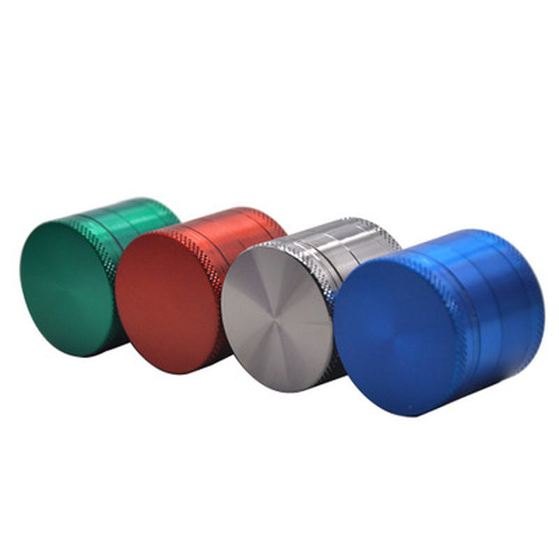 Zinc alloy cigarette grinder, 40/50/63/75mm, 4-ply flat grinder, metal hand grinder